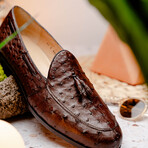 Aubiere // Ostrich Tassel Loafers // Brown (US: 12)