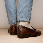 Aubiere // Ostrich Tassel Loafers // Brown (US: 12)