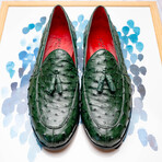 Aubiere // Ostrich Tassel Loafers // Green (US: 12)