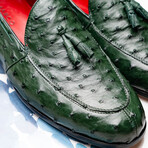 Aubiere // Ostrich Tassel Loafers // Green (US: 12)