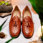 Aubiere // Ostrich Tassel Loafers // Cognac (US: 8.5)