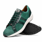 Verona // Python + Calfskin Sneakers // Green (US: 8.5)