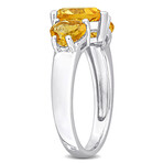 3 1/10ct TGW Citrine 3-Stone Heart Ring // Sterling Silver (9)