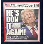 Donald Trump Framed Original 2024 Presidential Election NY Post Newspaper 11/6/2024