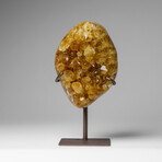 Genuine Citrine Quartz Crystal Cluster on Metal Stand // 3.5 lbs