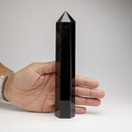 Genuine Polished Black Obsidian Point // 8"