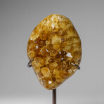 Genuine Citrine Quartz Crystal Cluster on Metal Stand // 3.5 lbs