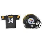 George Pickens // Pittsburgh Steelers // Signed Jersey + Signed Speed Mini Helmet