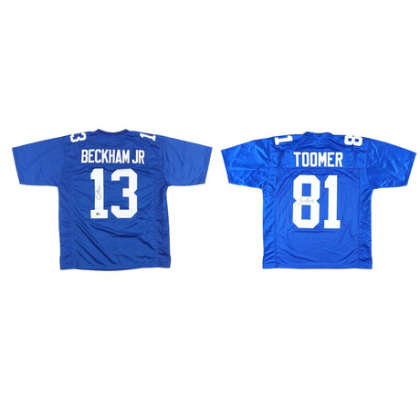 New York Giants // Odell Beckham Jr. Signed Jersey + Amani Toomer Signed Jersey