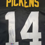 George Pickens // Pittsburgh Steelers // Signed Jersey + Signed Speed Mini Helmet