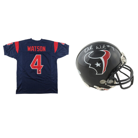 Deshaun Watson // Houston Texans // Signed Jersey + Signed Mini Helmet