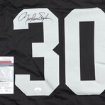 Las Vegas Raiders // Josh Jacobs + Mark van Eeghen // Signed Jerseys