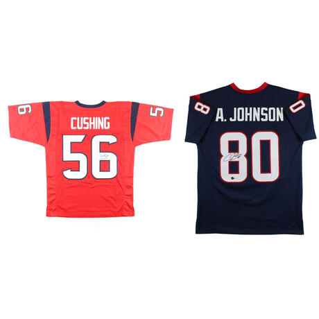 Houston Texans // Andre Johnson + Brian Cushing // Signed Jerseys