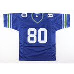 Seattle Seahawks // Steve Largent Signed Jersey + Signed 8x10 Photo + Jim Zorn Signed 8x10 Photo