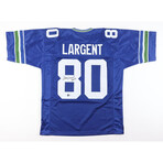 Seattle Seahawks // Steve Largent Signed Jersey + Signed 8x10 Photo + Jim Zorn Signed 8x10 Photo