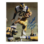 Los Angeles Rams // Deacon Jones Signed 8x10 Photo + Eric Dickerson Signed Jersey + John Cappelletti Signed 8x10 Photo