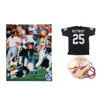 Oakland Raiders // Fred Biletnikoff Signed Florida State Seminoles Mini Helmet + Signed Jersey + Cliff Branch Signed 8x10 Photo