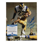 Los Angeles Rams // Deacon Jones Signed 8x10 Photo + Eric Dickerson Signed Jersey + John Cappelletti Signed 8x10 Photo