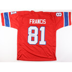 Russ Francis // Signed New England Patriots Jersey + Signed San Francisco 49ers 8x10 Photo