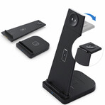 3-in-1 Fast Wireless Charging Stand // Black