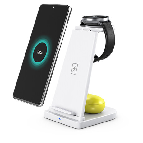 3-in-1 Fast Wireless Charging Stand // White