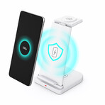 3-in-1 Fast Wireless Charging Stand // White