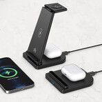 3-in-1 Fast Wireless Charging Stand // Black