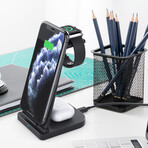 3-in-1 Fast Wireless Charging Stand // Black