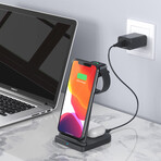 3-in-1 Fast Wireless Charging Stand // Black