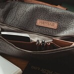 The Heritage Leather Duffle Bag // Dark Brown