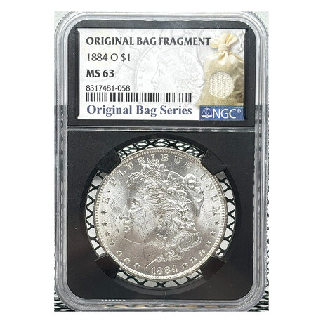 1884 O Morgan Dolar NGC MS 63 Iridium # 058