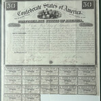 Confederate $ 50 Bond May 1, 1861 # 7058