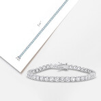 14 1/4ct TGW Created White Sapphire Bracelet in Sterling Silver // 7.25 in