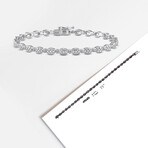 1/2ct TW Diamond Tennis Bracelet in Sterling Silver // 7.5 in