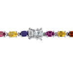 10 1/4ct TGW Multi-Gemstone Bracelet in Sterling Silver // 7 in