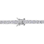 14 1/4ct TGW Created White Sapphire Bracelet in Sterling Silver // 7.25 in