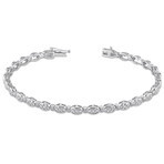 1/2ct TW Diamond Tennis Bracelet in Sterling Silver // 7.5 in