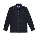 Brushed Corduroy Overshirt // Denim Blue (2XL)