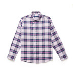 Plaid Drytouch Button-Up Shirt // Lavander (L)