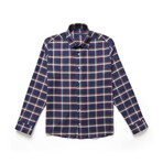 Plaid Drytouch Button-Up Shirt // Navy (2XL)