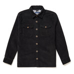 Brushed Corduroy Overshirt // Black (2XL)