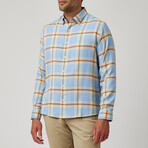 Plaid Drytouch Button-Up Shirt // Light Blue (XS)