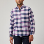 Plaid Drytouch Button-Up Shirt // Lavander (L)