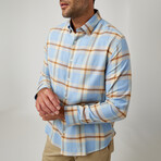 Plaid Drytouch Button-Up Shirt // Light Blue (XS)