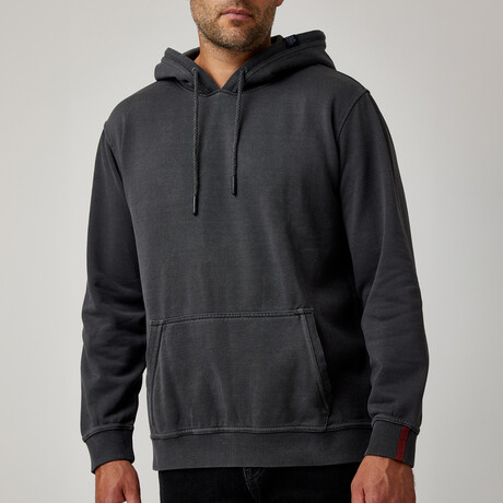 Garment Washed Hoodie // Black (XS)