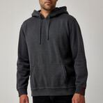 Garment Washed Hoodie // Black (XL)