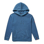 Garment Washed Hoodie // Denim Blue (L)