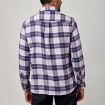 Plaid Drytouch Button-Up Shirt // Lavander (L)