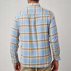 Plaid Drytouch Button-Up Shirt // Light Blue (XS)