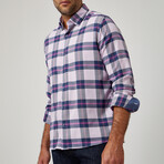 Plaid Drytouch Button-Up Shirt // Lavander (L)